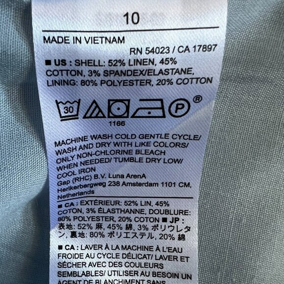 Banana Republic NEW Linen Blend Double Breasted Blazer In Powder Blue Size 10 - Picture 16 of 16